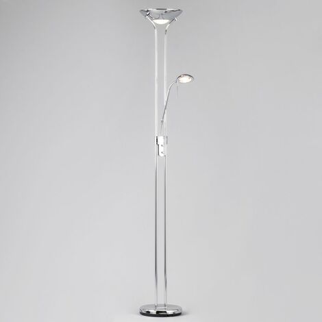 Litecraft Mother & Child Floor Lamp 2 Arm With Bulbs - Polished Chrome