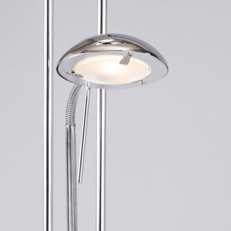 Litecraft Mother & Child Floor Lamp 2 Arm With Bulbs - Polished Chrome