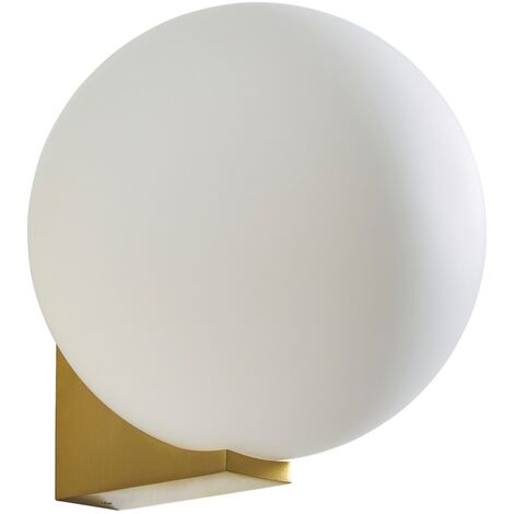 Litecraft Bola Wall Light 1 Arm Bathroom IP44 Rated Fitting - Satin Brass (1/5)