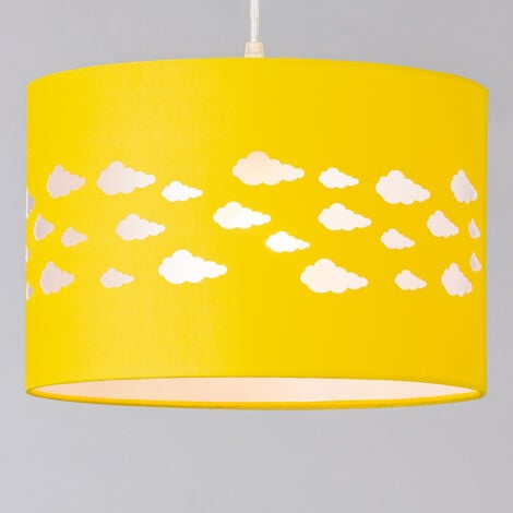 Litecraft Glow Light Shade 30cm Easy Fit Clouds Lampshade - Ochre