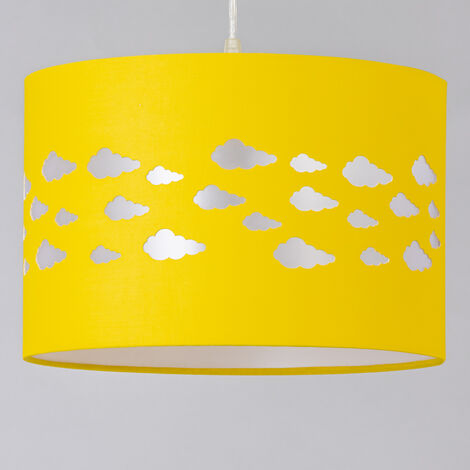 Litecraft Glow Light Shade 30cm Easy Fit Clouds Lampshade - Ochre