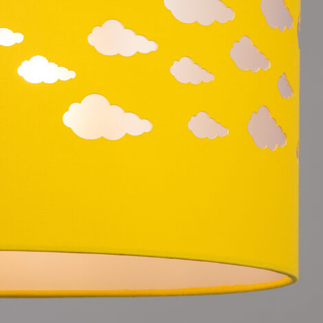 Litecraft Glow Light Shade 30cm Easy Fit Clouds Lampshade - Ochre