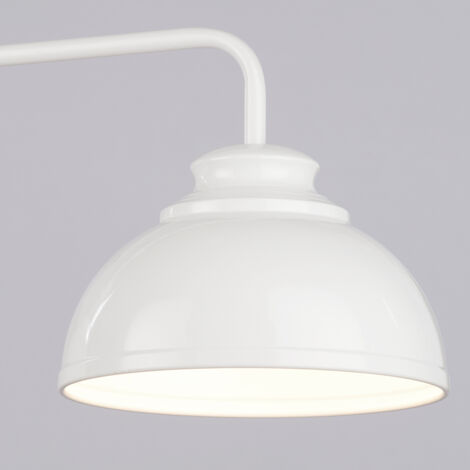 Litecraft Brooklyn Ceiling Pendant Industrial Style 3 Light Fitting - White