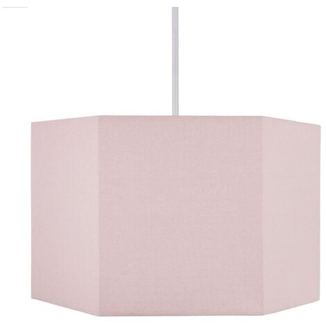 Litecraft Glow Light Shade 30cm Easy Fit Hexagon Lampshade - Pink