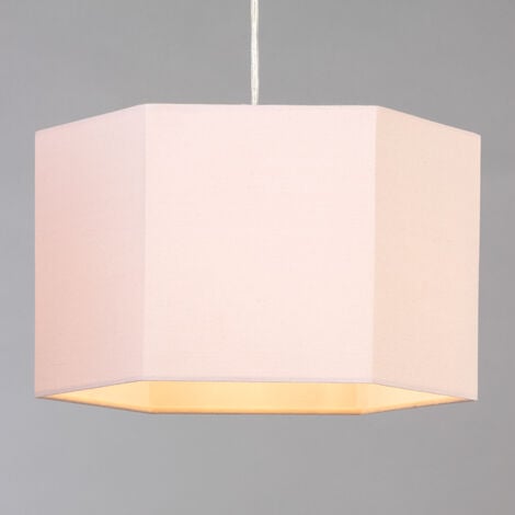 Litecraft Glow Light Shade 30cm Easy Fit Hexagon Lampshade - Pink
