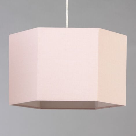 Litecraft Glow Light Shade 30cm Easy Fit Hexagon Lampshade - Pink
