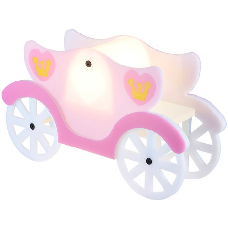 Litecraft Glow Princess Carriage Table Lamp LED Children's Bedside Light - Pink (1/5)