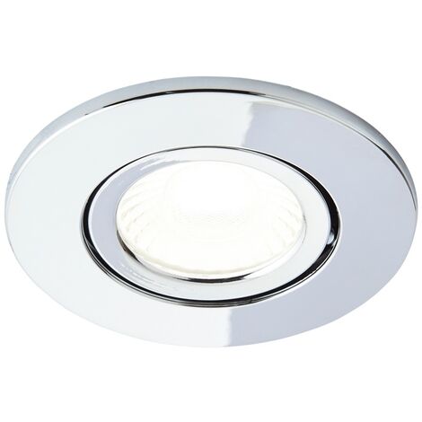 Litecraft Recessed Downlights Fire Rated Tiltable LED Spotlight - Polished Chrome (1/5)