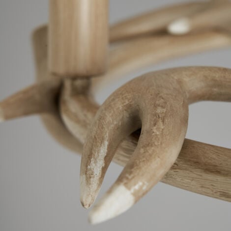 Litecraft Rein Chandelier Antler Cartwheel Ceiling 5 Light – Natural