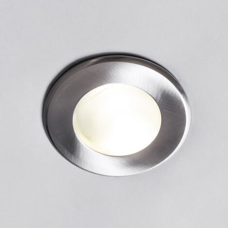 Litecraft Recessed Downlight IP65 Diecast Spotlight in Brushed Chrome ...