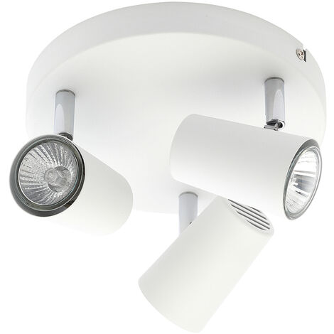 Litecraft Chobham Spotlight Plate Adjustable Ceiling 3 Light - White (1/5)