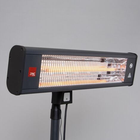 Litecraft Patio Heater 1800W Wall Mount Outdoor IP44 Rated Fitting - Black