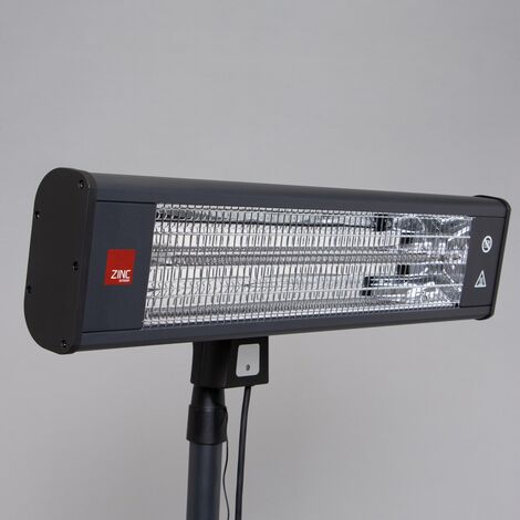 Litecraft Patio Heater 1800W Wall Mount Outdoor IP44 Rated Fitting - Black