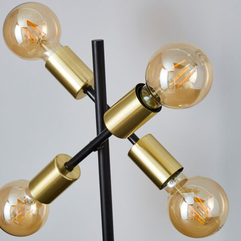 Litecraft Sparro Table Lamp 4 Arm Industrial Styled Base - Black