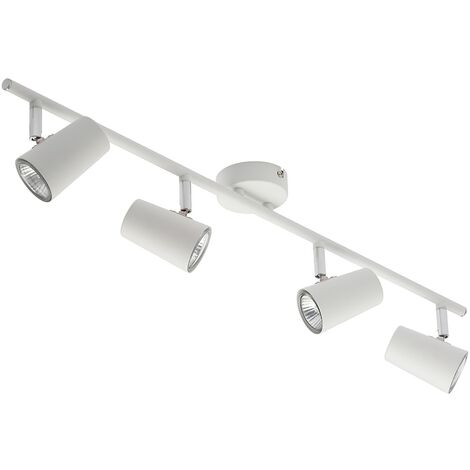 Litecraft Chobham Spotlight Bar Adjustable Ceiling 4 Light - White (1/5)