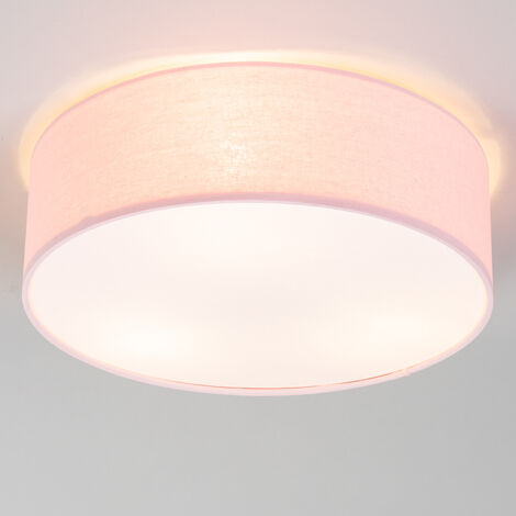 Litecraft Glow Flush Mount Circular Ceiling Light - Pink