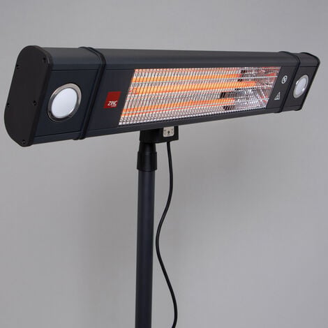 Litecraft Patio Heater 1800W Wall Mount Outdoor Remote Control Fitting - Black