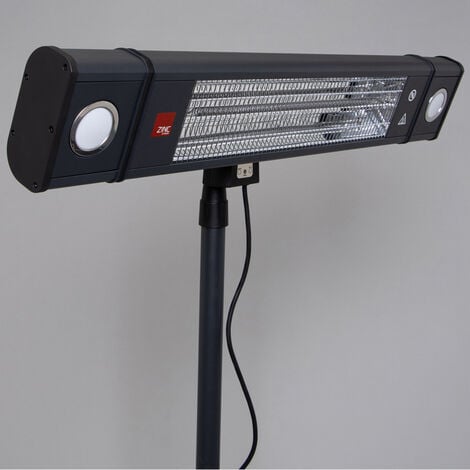 Litecraft Patio Heater 1800W Wall Mount Outdoor Remote Control Fitting - Black