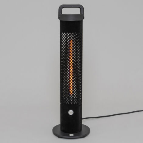 Litecraft Patio Heater 1200W Free Standing Outdoor IP45 Rated Fitting - Black