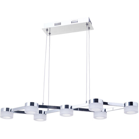 Litecraft Calonne Ceiling Pendant Integrated LED 7 Light - Polished Chrome