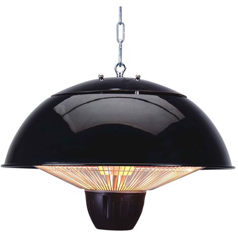 Litecraft Patio Heater 1500 Watt Outdoor Ceiling Pendant Garden Fitting - Black (1/5)