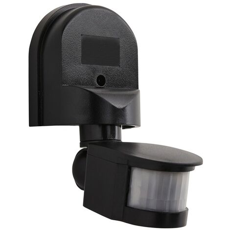 Litecraft Luton 180Â° PIR Motion Sensor Outdoor Fitting - Black