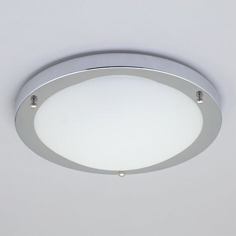 Litecraft Mari Ceiling Light Large Bathroom Flush IP44 Fitting - Polished Chrome