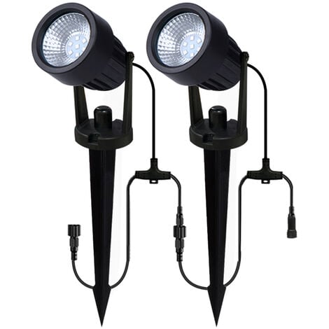 Sitka 2 Pack of 3 Watt LED Outdoor Garden Spike Light Kit IP65 Rated ...