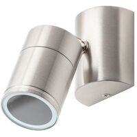 Litecraft Irela Spotlight Adjustable Garden Wall Ceiling Light - Stainless Steel