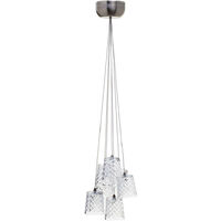 Litecraft Aston Ceiling Pendant 7 Arm With Whiskey Glass Shades - Antique Brass