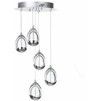 Visconte Bulla Ceiling Pendant Cluster 5 Light LED Fitting - Polished Chrome