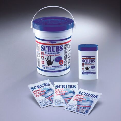 Scrubs In A Bucket - 72 Lingettes De Nettoyage Des Mains