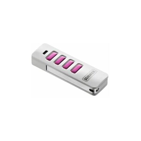 Télécommande emetteur sommer pearl vibe 4019 blanc touches rose - somloq2 - 868 mhz - 4 canaux - 4019V003 (1/2)