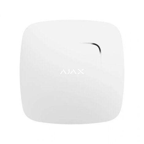 Ajax – Détecteur de fumée et chaleur sans fil – Autonomie 4 ans – Sirène 85 dB – Capteur photoélectrique – Installation facile au plafond