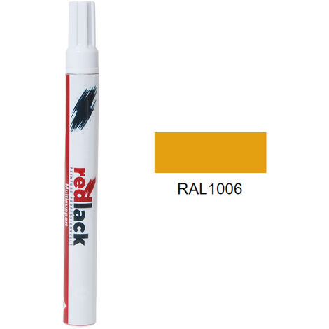 Feutre de retouche 8 ml – RAL 1006 – Jaune maïs – Satiné – multisupport – Redlack (1/2)