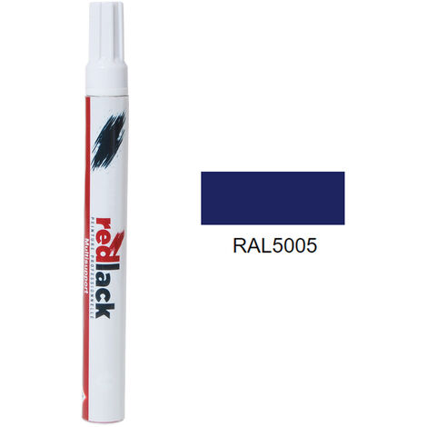 Feutre de retouche 8 ml – RAL 5005 – Bleu de sécurité – Satiné – multisupport – Redlack (1/2)