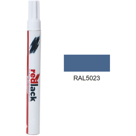 Feutre de retouche 8 ml – RAL 5023 – Bleu distant – Brillant – multisupport – Redlack (1/2)