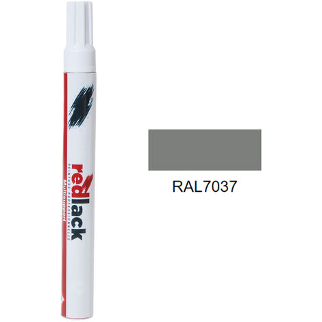 Feutre de retouche 8 ml – RAL 7037 – Gris poussière – Brillant – multisupport – Redlack (1/2)