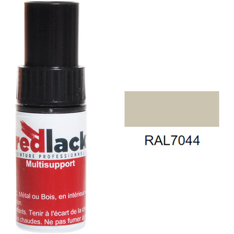 Flacon de retouche 9 ml – RAL 7044 – Gris soie – Satiné – multisupport – Redlack (1/2)