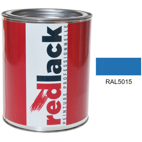 Pot 1L Peinture – RAL 5015 – Bleu ciel – Satiné – multisupport – Redlack (1/2)