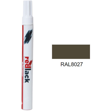 Feutre de retouche 8 ml – RAL 8027 – Marron Camouflage Otan – Satiné – multisupport – Redlack (1/2)