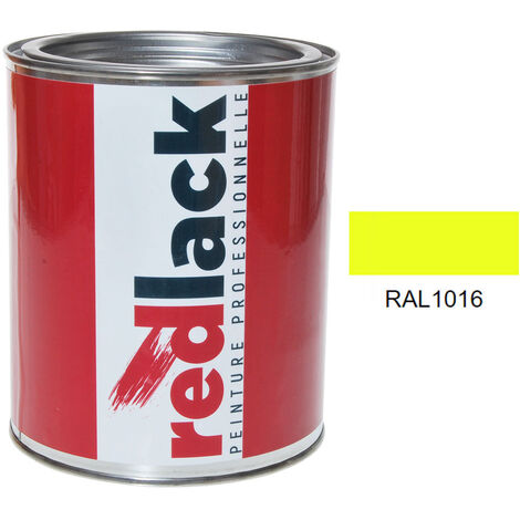 Pot 1L Peinture – RAL 1016 – Jaune soufre – Brillant – multisupport – Redlack (1/2)