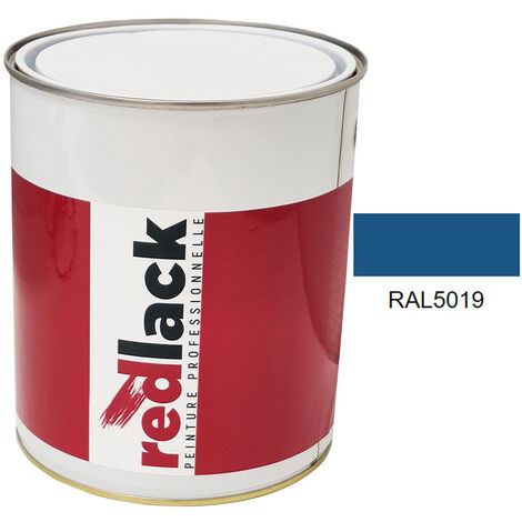 Bidon 3L Peinture – RAL 5019 – Bleu capri – Mat – multisupport – Redlack (1/2)