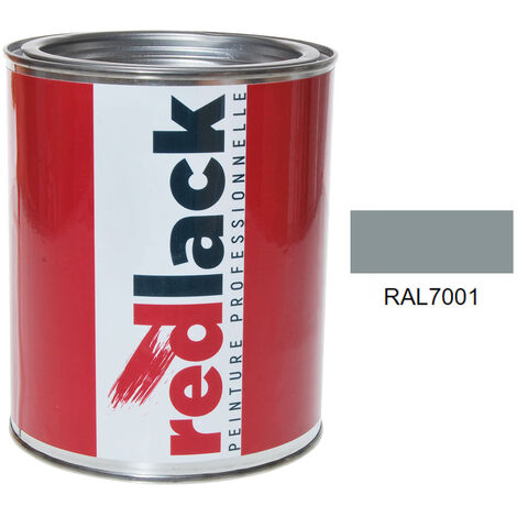 Pot 1L Peinture – RAL 7001 – Gris argent – Satiné – multisupport – Redlack