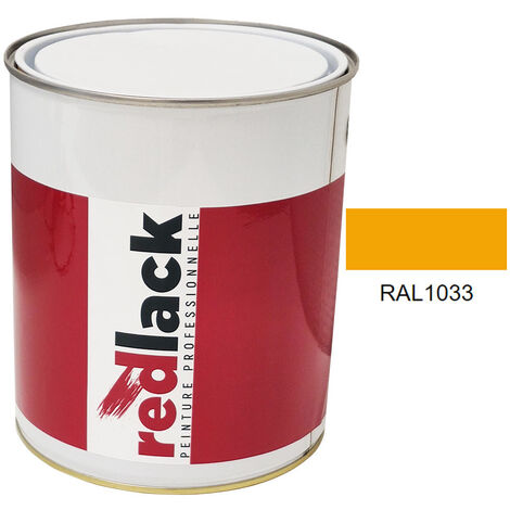 Bidon 3L Peinture – RAL 1033 – Jaune dahlia – Brillant – multisupport – Redlack (1/2)
