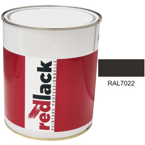 Peinture RAL 7022 Satiné multisupport 3L Redlack