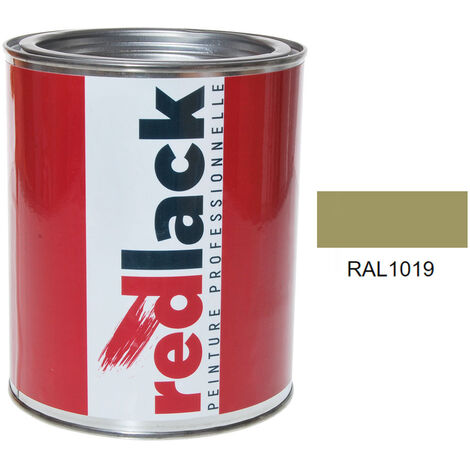 Pot 1L Peinture – RAL 1019 – Beige gris – Satiné – multisupport – Redlack (1/2)