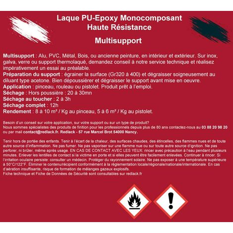 Bidon 3L Peinture – RAL 6028 – Vert pin – Brillant – multisupport – Redlack