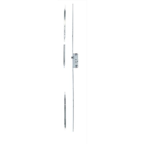 Crémone ajustable 40mm pour porte bois – Verrouillage 2 points – Entraxe 70mm – Longueur 1522mm – Compatible cylindre européen – Ferco By Thirard - G-18294-00-0-1
