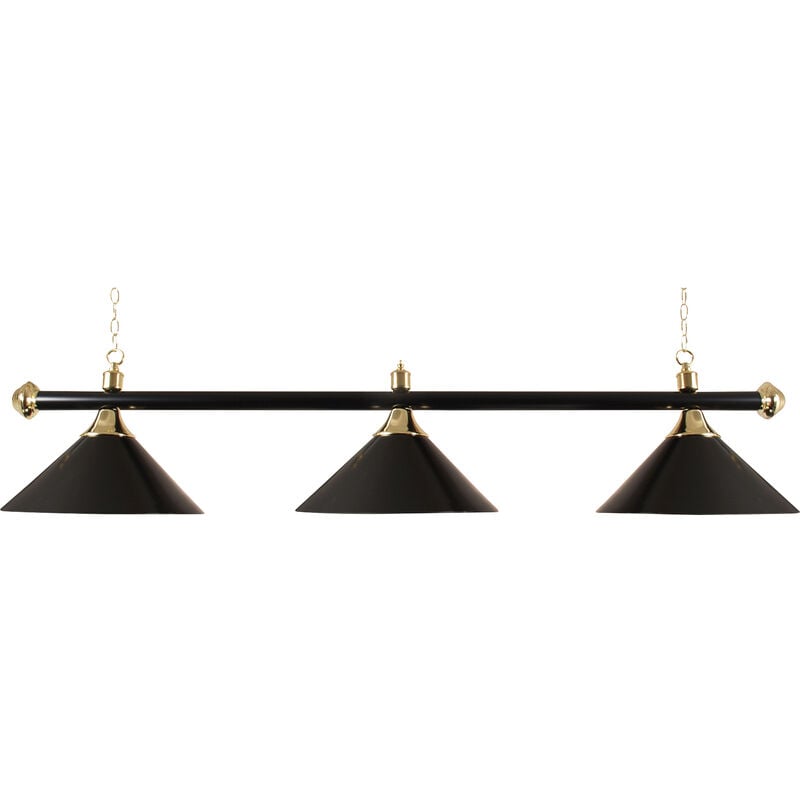 Palo della lampada da biliardo con tre tonalità, nero